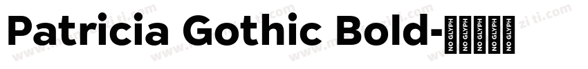 Patricia Gothic Bold字体转换